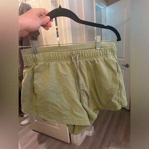 Green lululemon shorts